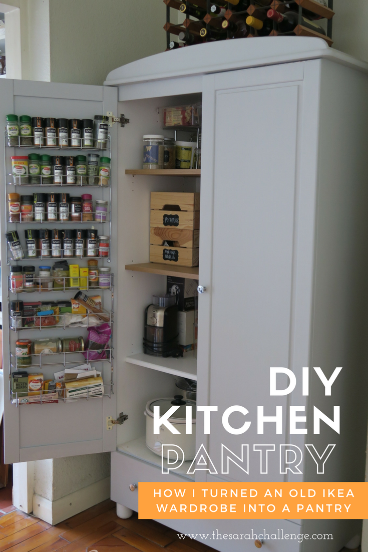 How I Turned An Old Ikea Wardrobe Into A Kitchen Pantry The